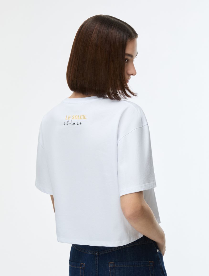 Cropped T-shirt - WHITE - Iblues - 2