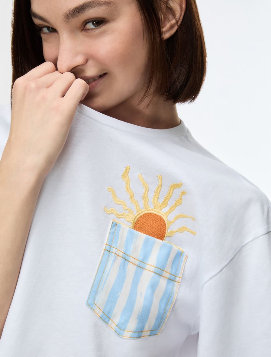 Cropped T-shirt - WHITE - Iblues - 3