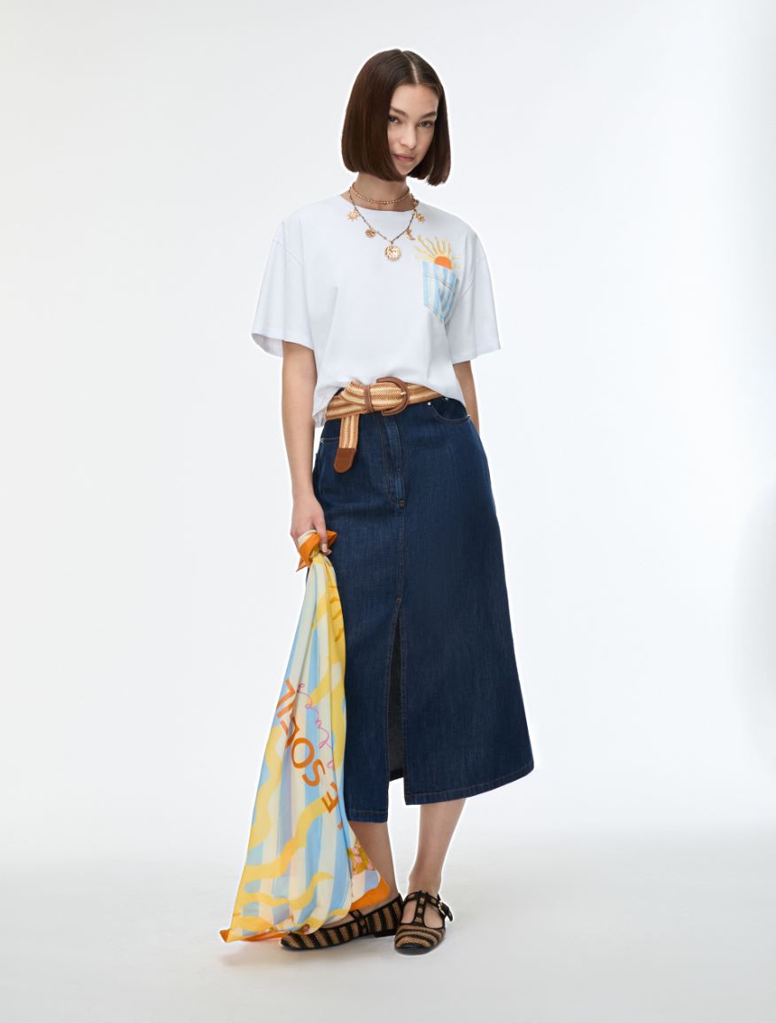 Cropped T-shirt - WHITE - Iblues - 4