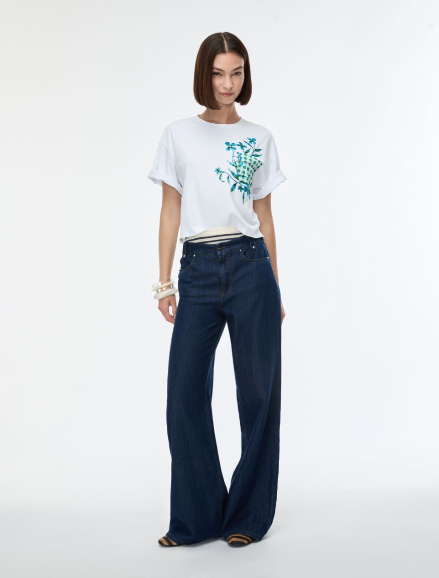 Cropped T-shirt - WHITE - Iblues - 4