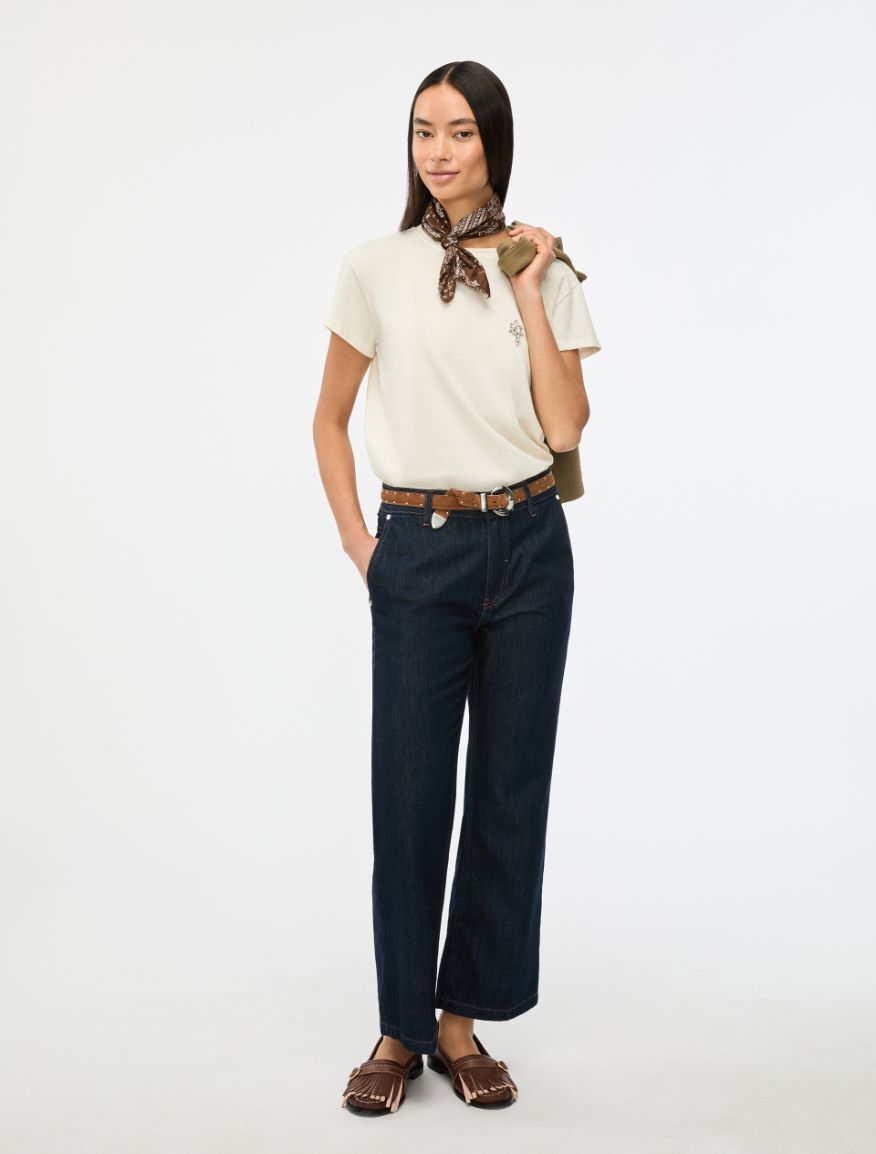 Rhinestone T-shirt - CREAM - Iblues - 4