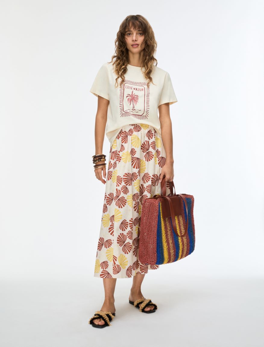 Embroidered T-shirt - IVORY - Iblues - 4