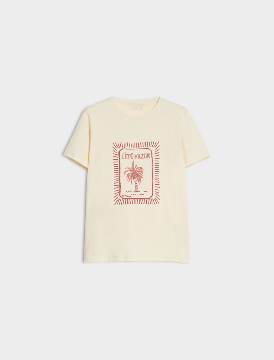 Embroidered T-shirt - IVORY - Iblues - 5