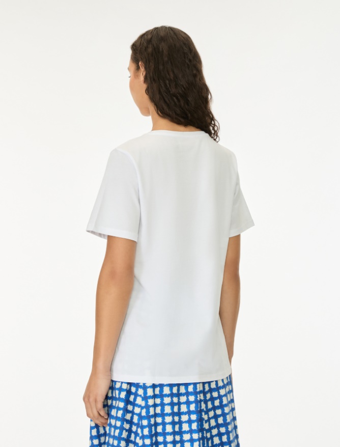 Embroidered T-shirt - WHITE