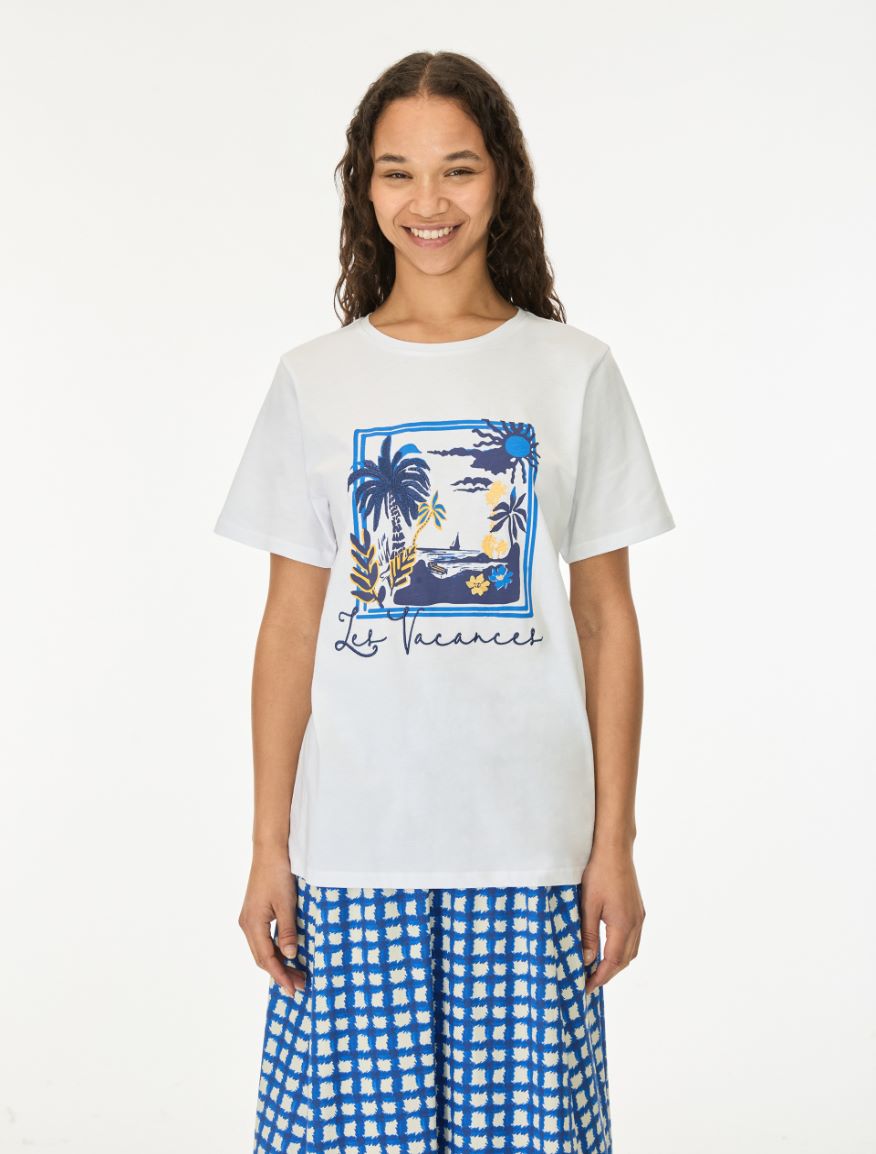 Embroidered T-shirt - WHITE - Iblues - 4