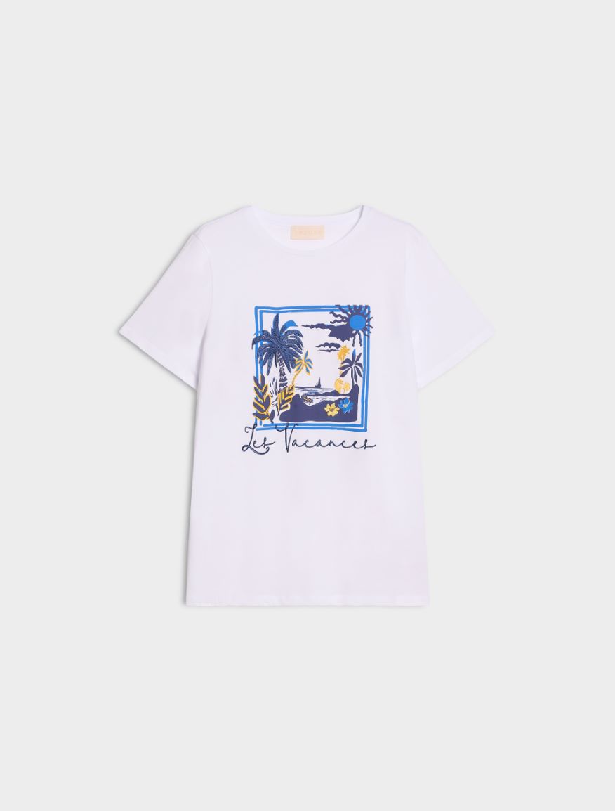 Embroidered T-shirt - WHITE - Iblues - 5