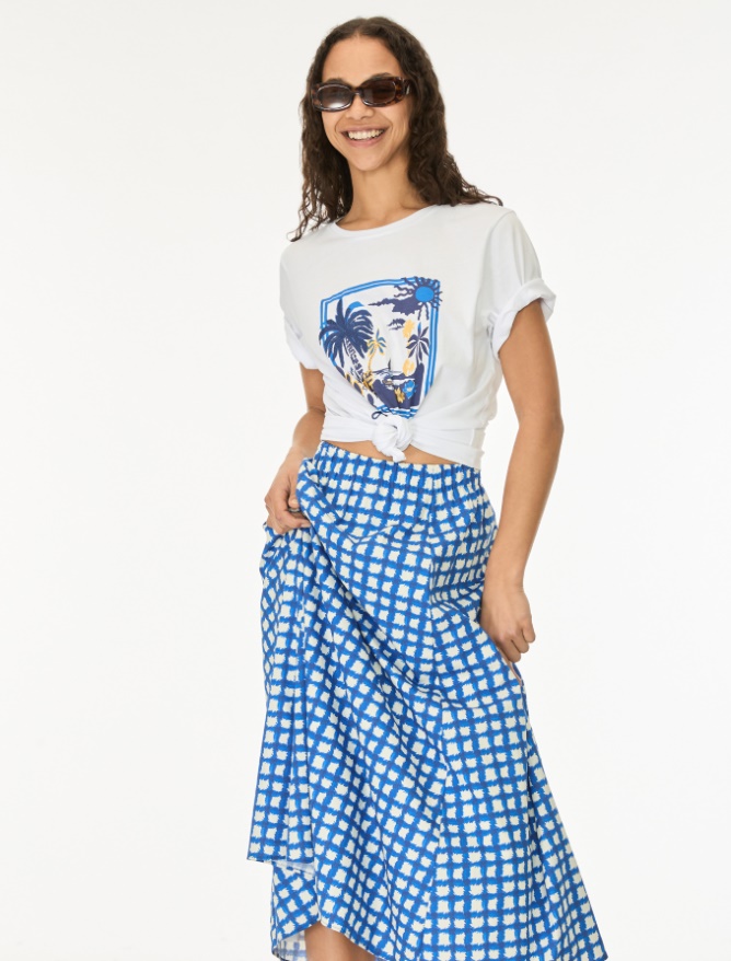 Embroidered T-shirt - WHITE