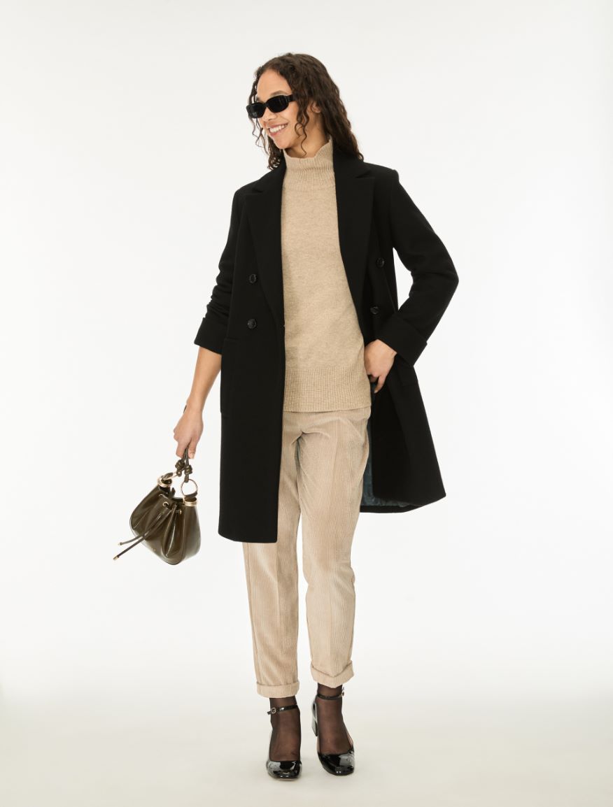 Cappotto doppiopetto - NERO - iBlues