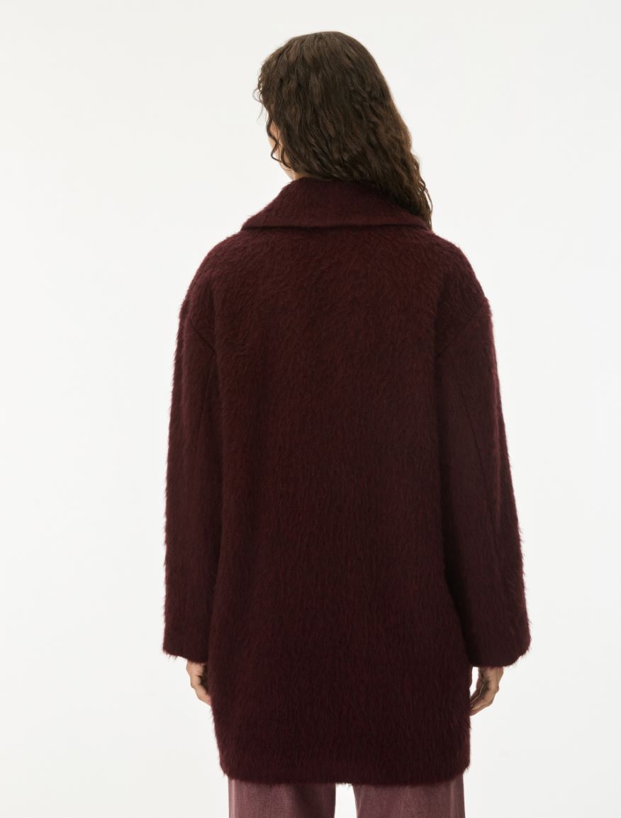 Wool-blend cloth coat - BORDEAUX - iBlues - 2