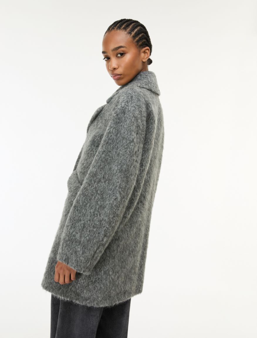 Wool-blend cloth coat - LIGHT GREY - iBlues - 2