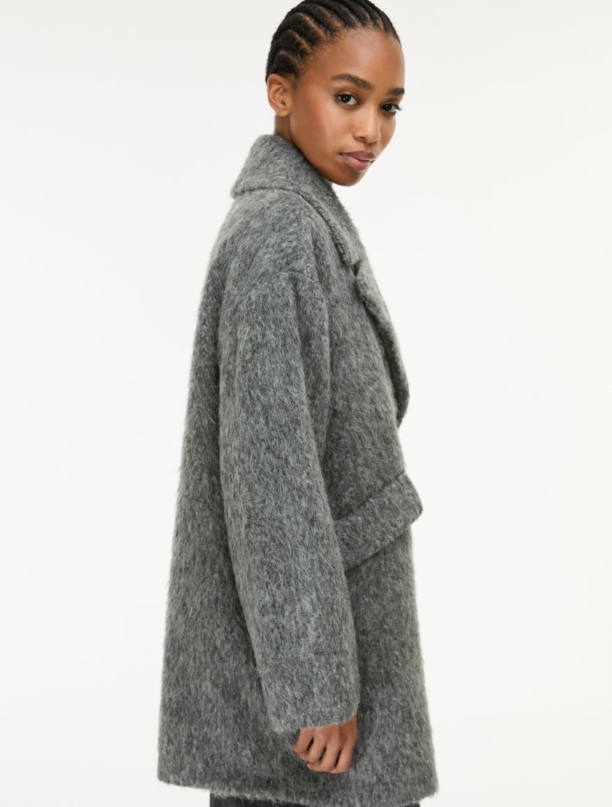 Wool-blend cloth coat - LIGHT GREY - iBlues - 3