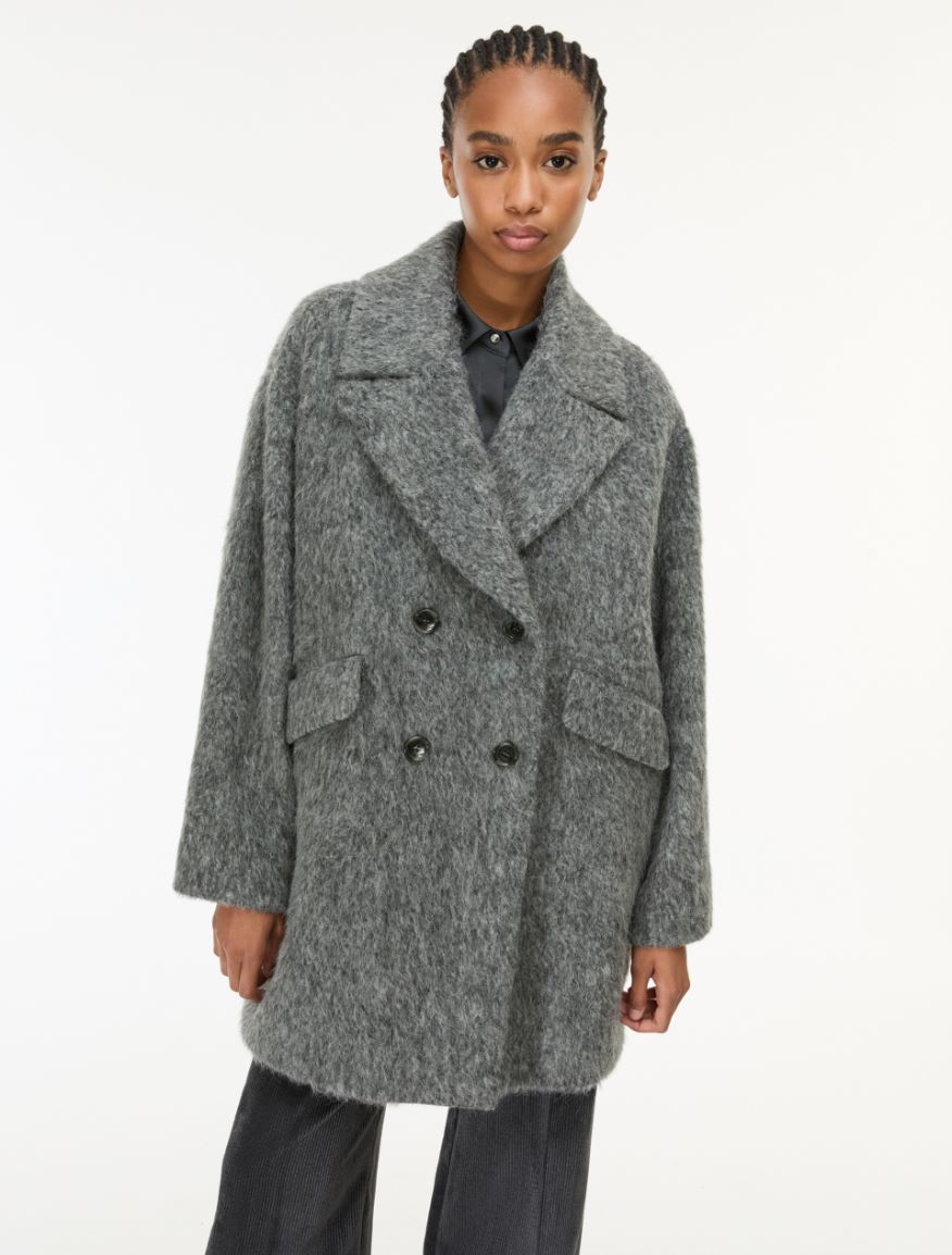 Wool-blend cloth coat - LIGHT GREY - iBlues - 4