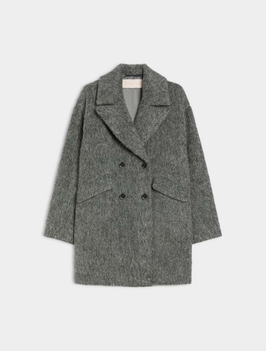 Wool-blend cloth coat - LIGHT GREY - iBlues - 5