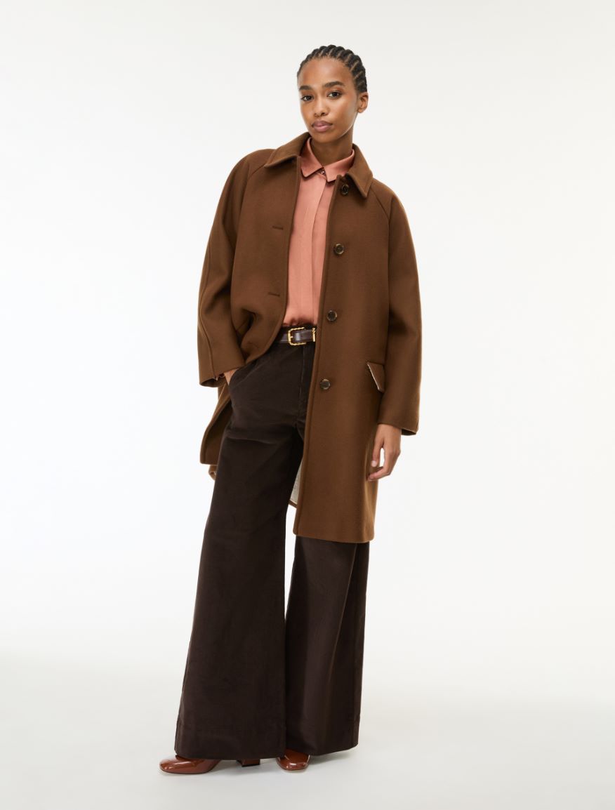 Straight-fit coat - BROWN - iBlues - 4