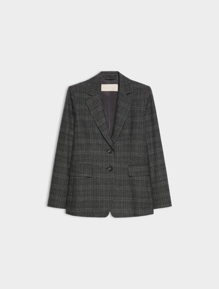Flannel blazer - DARK GREY - iBlues - 5