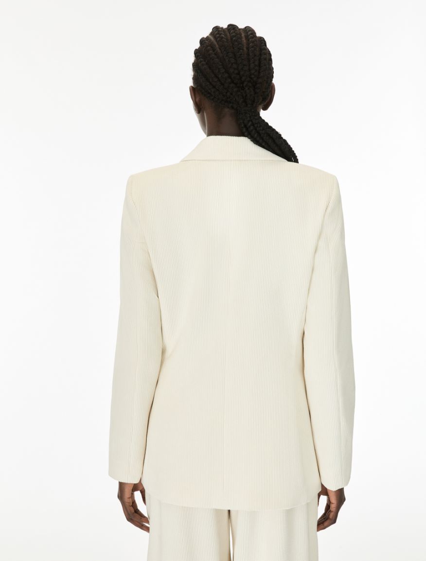 Velvet blazer - IVORY - iBlues - 2
