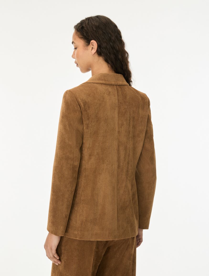 Velvet blazer - HAZELNUT BROWN - iBlues - 2