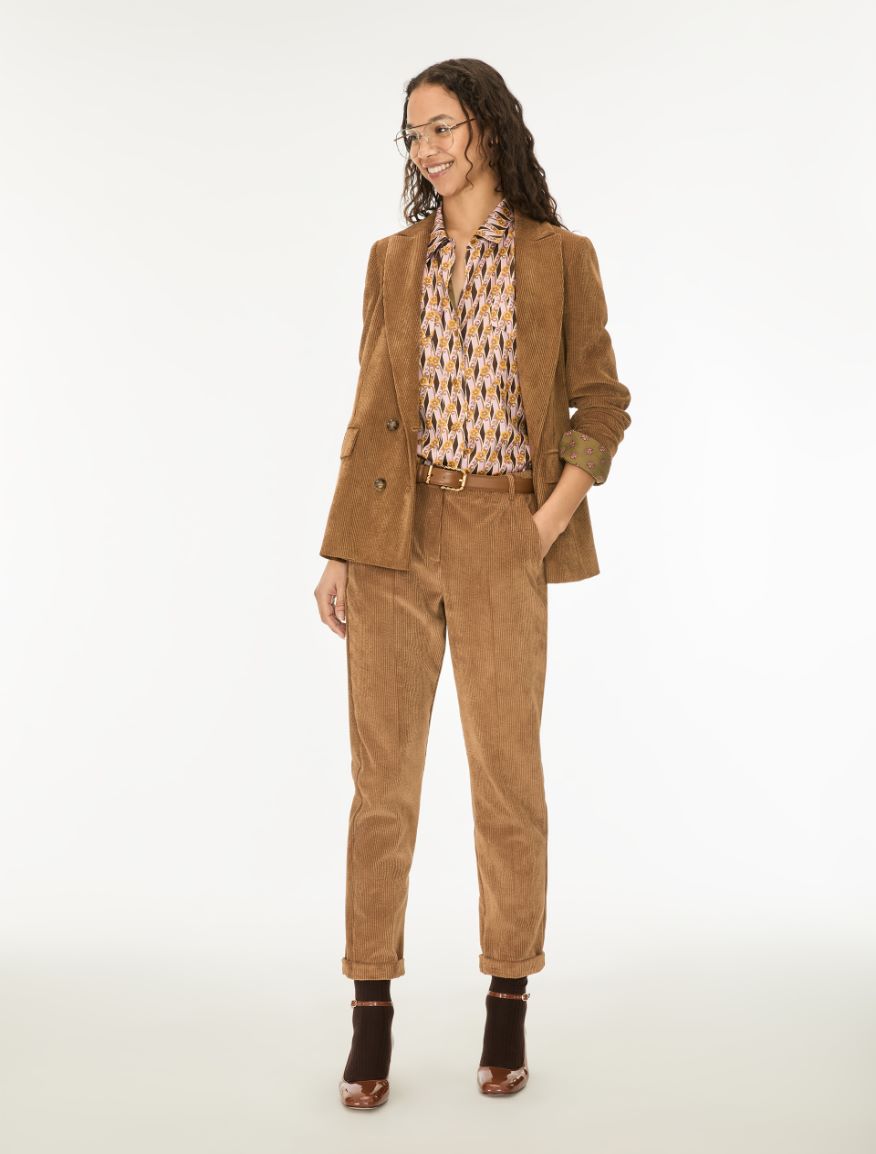 Velvet blazer - HAZELNUT BROWN - iBlues - 5