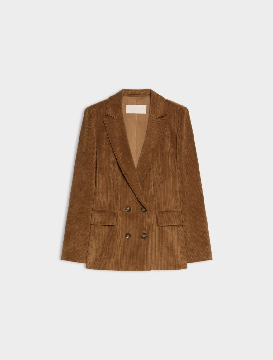 Velvet blazer - HAZELNUT BROWN - iBlues - 6