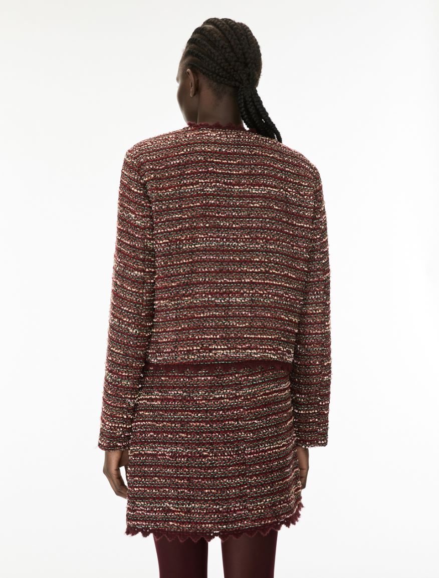 Tweed jacket - BORDEAUX - iBlues - 2