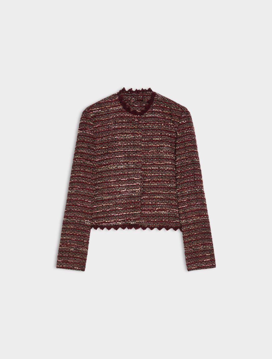 Tweed jacket - BORDEAUX - iBlues - 5
