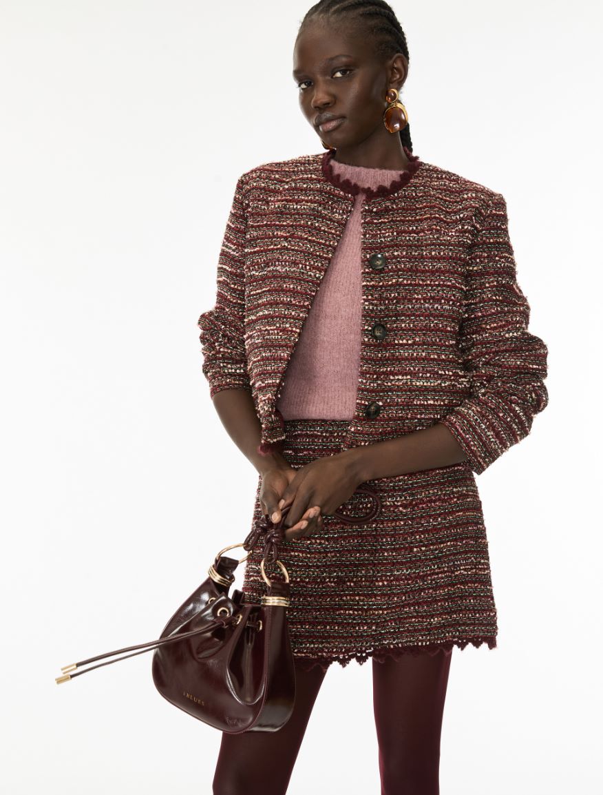 Tweed jacket - BORDEAUX - iBlues