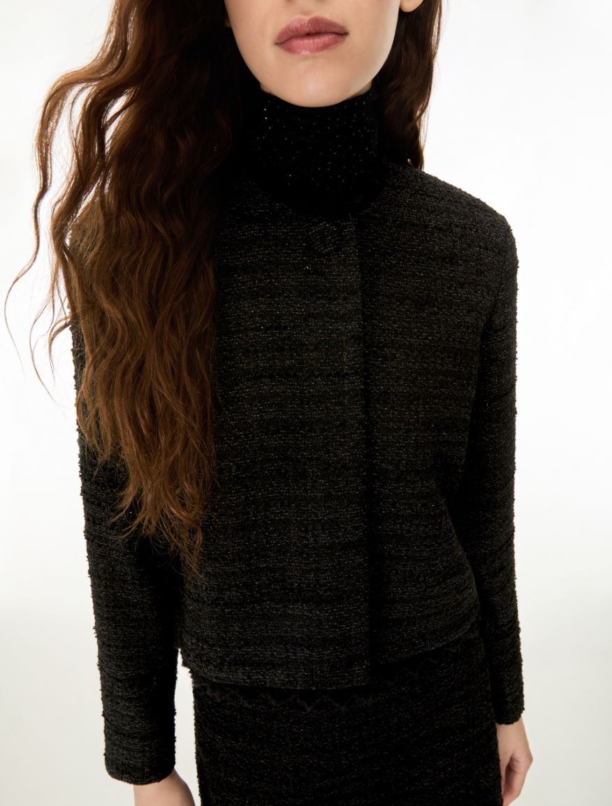 Tweed jacket - BLACK - iBlues - 3