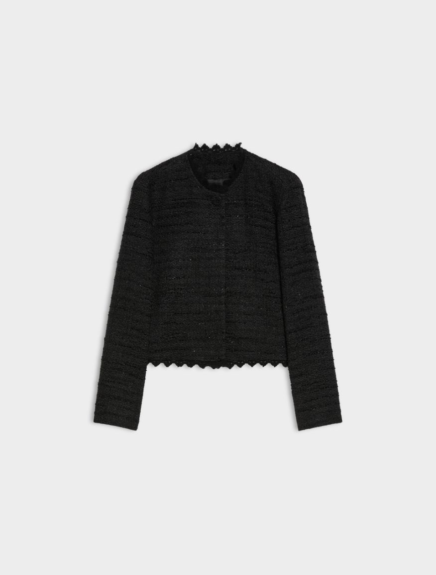 Tweed jacket - BLACK - iBlues - 5