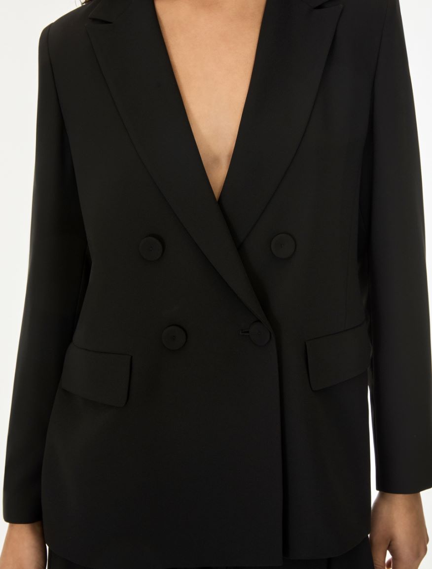 Figure-skimming blazer - BLACK - iBlues - 3