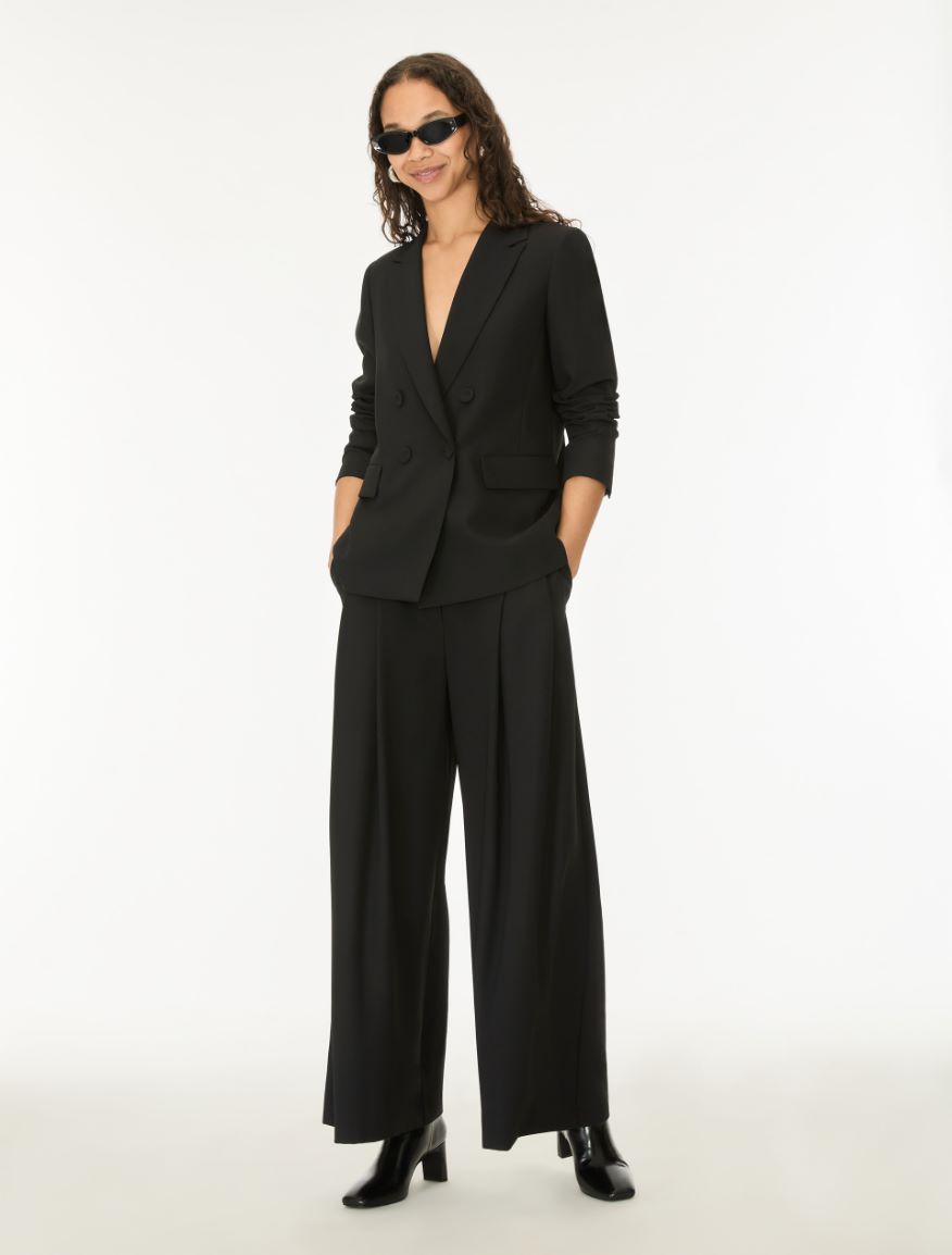 Figure-skimming blazer - BLACK - iBlues - 4