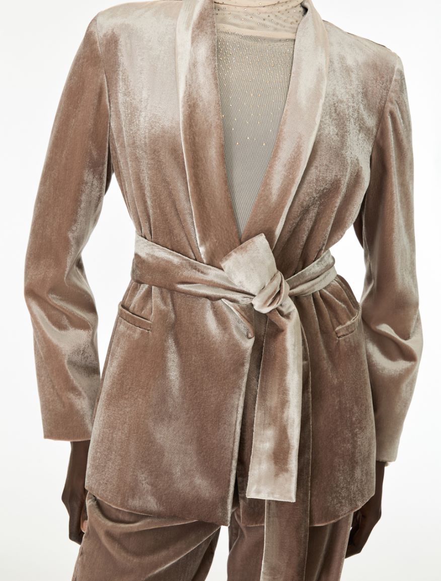 Belted blazer - MASTIC - iBlues - 3
