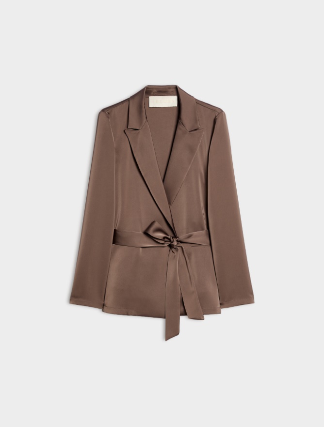 Flowing satin blazer - 