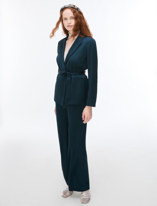 Flowing satin blazer - 