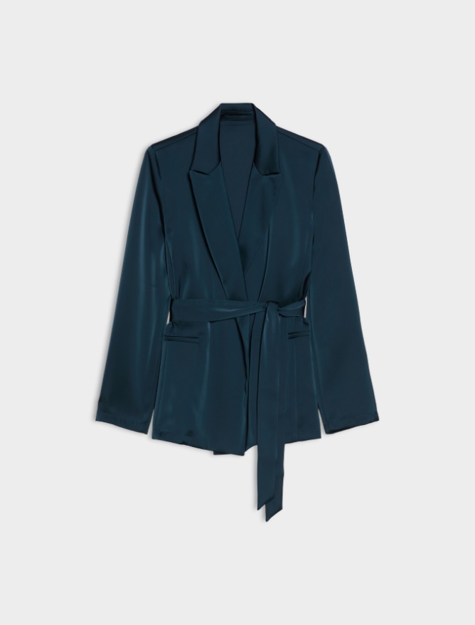 Flowing satin blazer - 