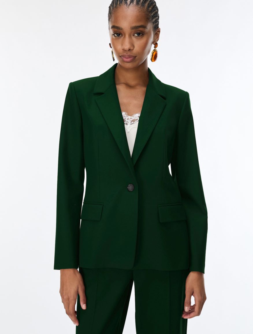 Slim-fit blazer - DARK GREEN - iBlues