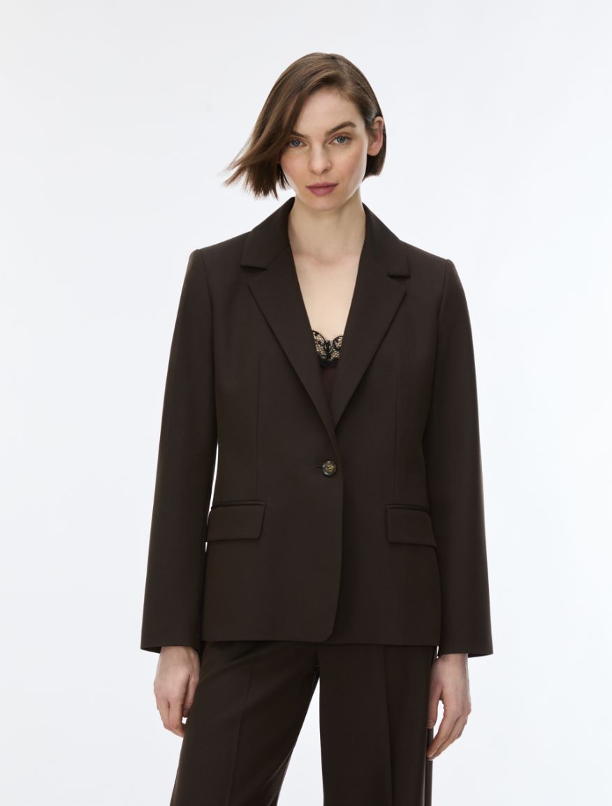 Slim-fit blazer - DARK BOWN - iBlues - 4