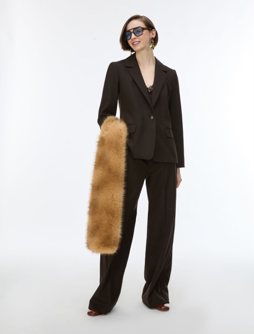 Slim-fit blazer - DARK BOWN - iBlues