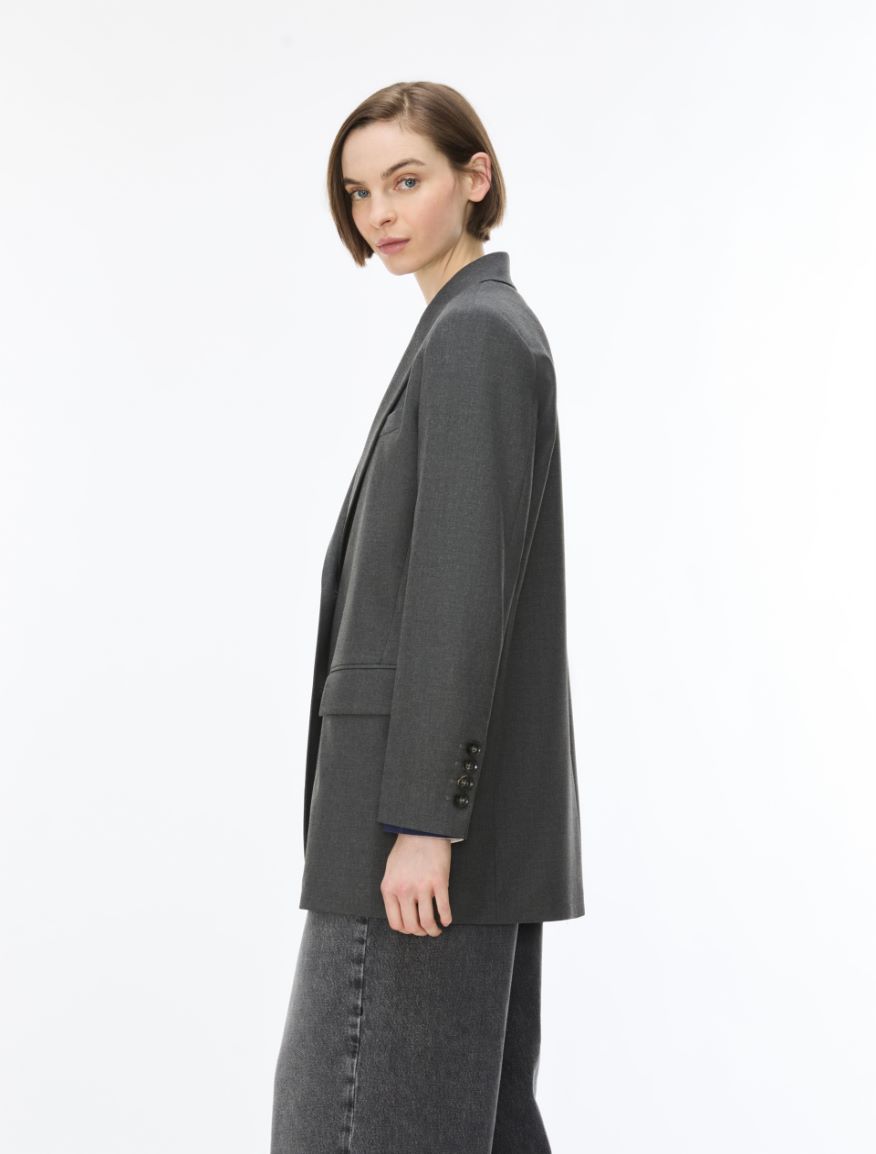 Straight-fit blazer - SLATE GREY - iBlues - 2