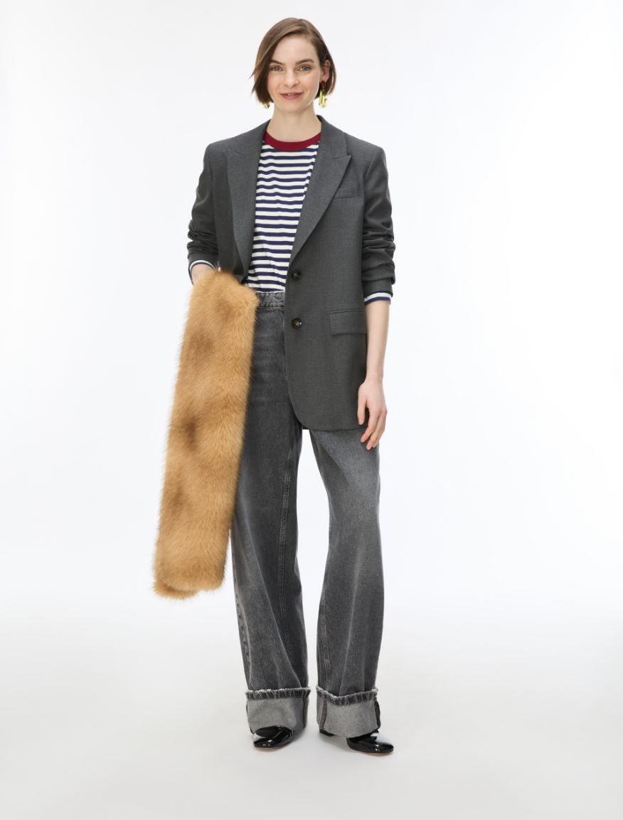 Straight-fit blazer - SLATE GREY - iBlues - 4