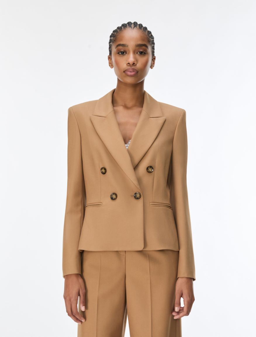 Doppelreihiger Blazer - KAMEL - iBlues