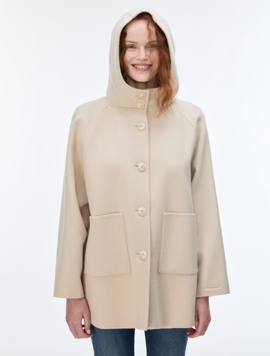 Hooded jacket - WOOL WHITE - iBlues - 5