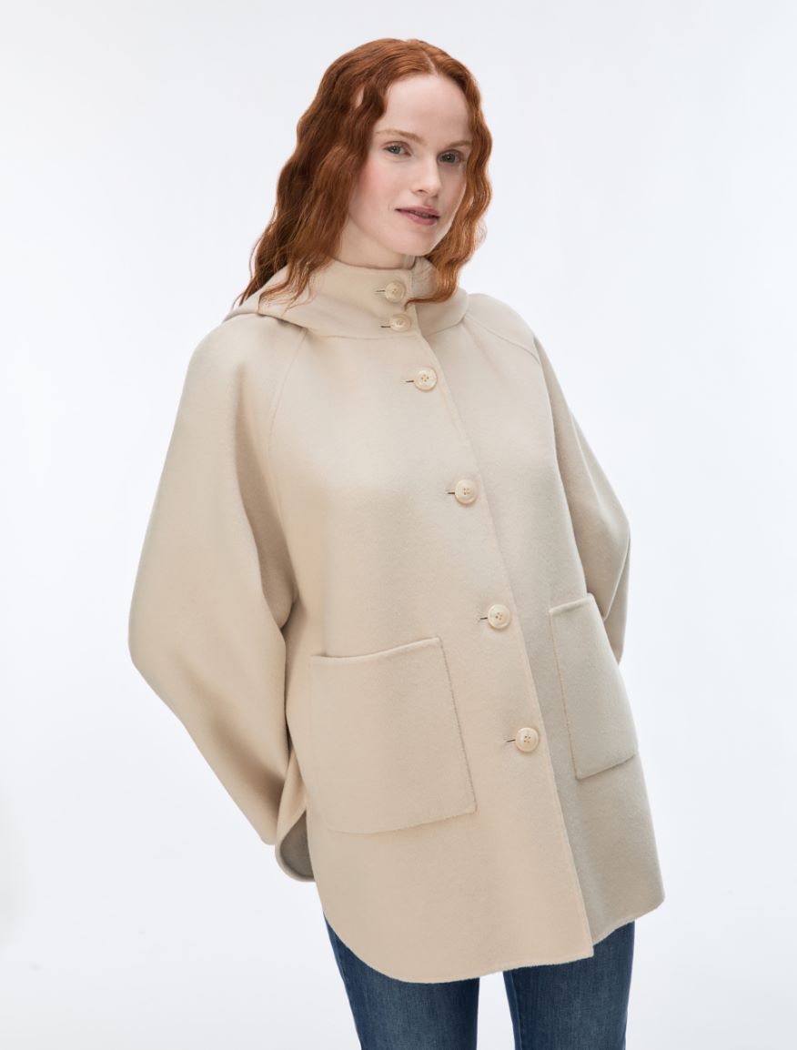 Hooded jacket - WOOL WHITE - iBlues