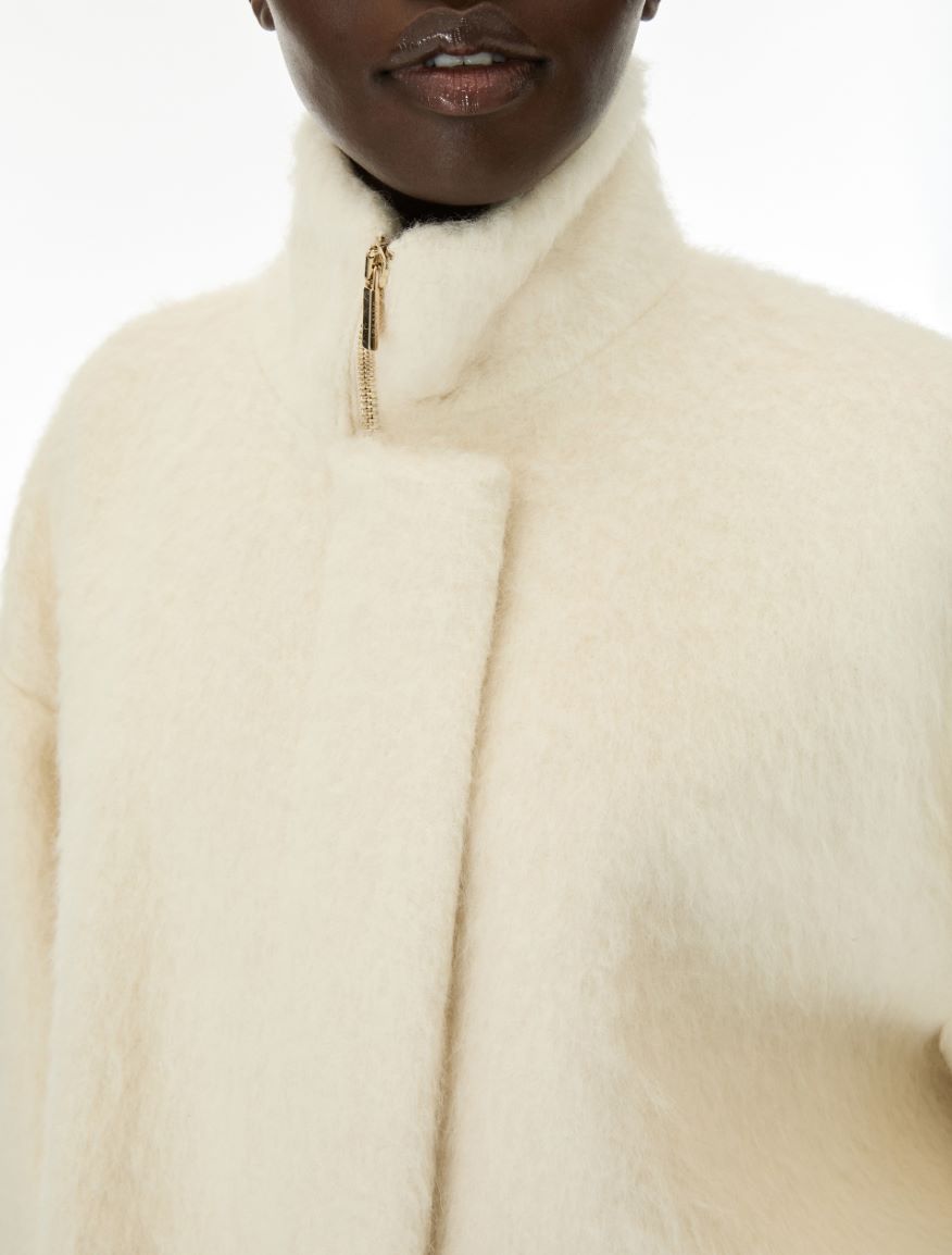 Alpaca-blend jacket - CREAM - iBlues - 3