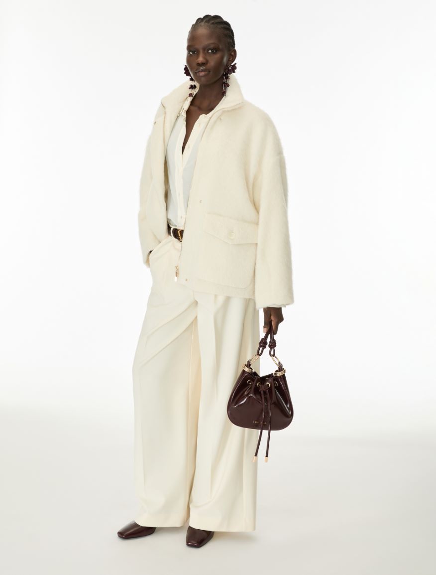 Alpaca-blend jacket - CREAM - iBlues - 4