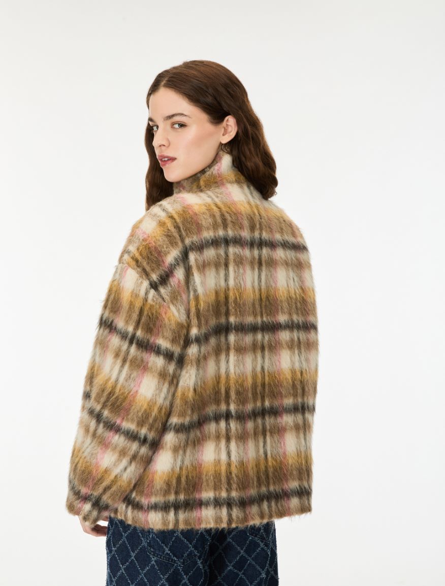 Alpaca-blend jacket - KAKI - iBlues - 2