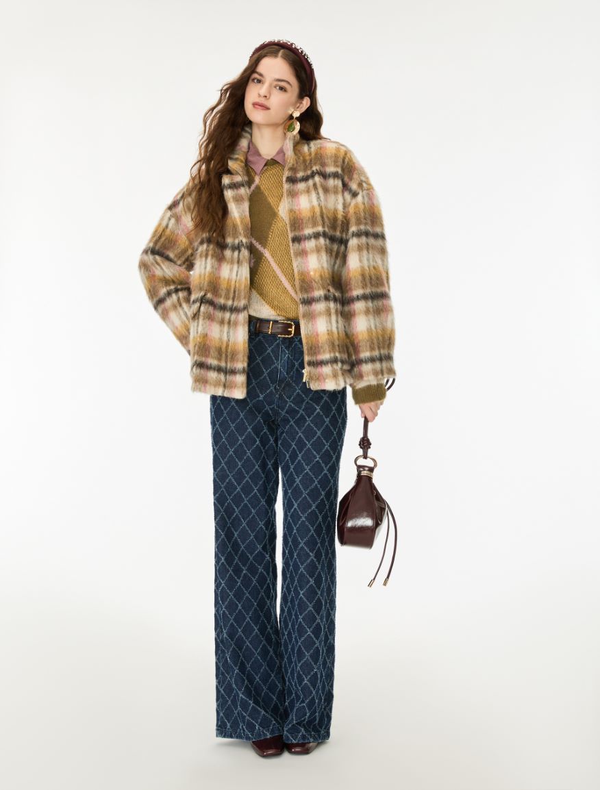 Alpaca-blend jacket - KAKI - iBlues