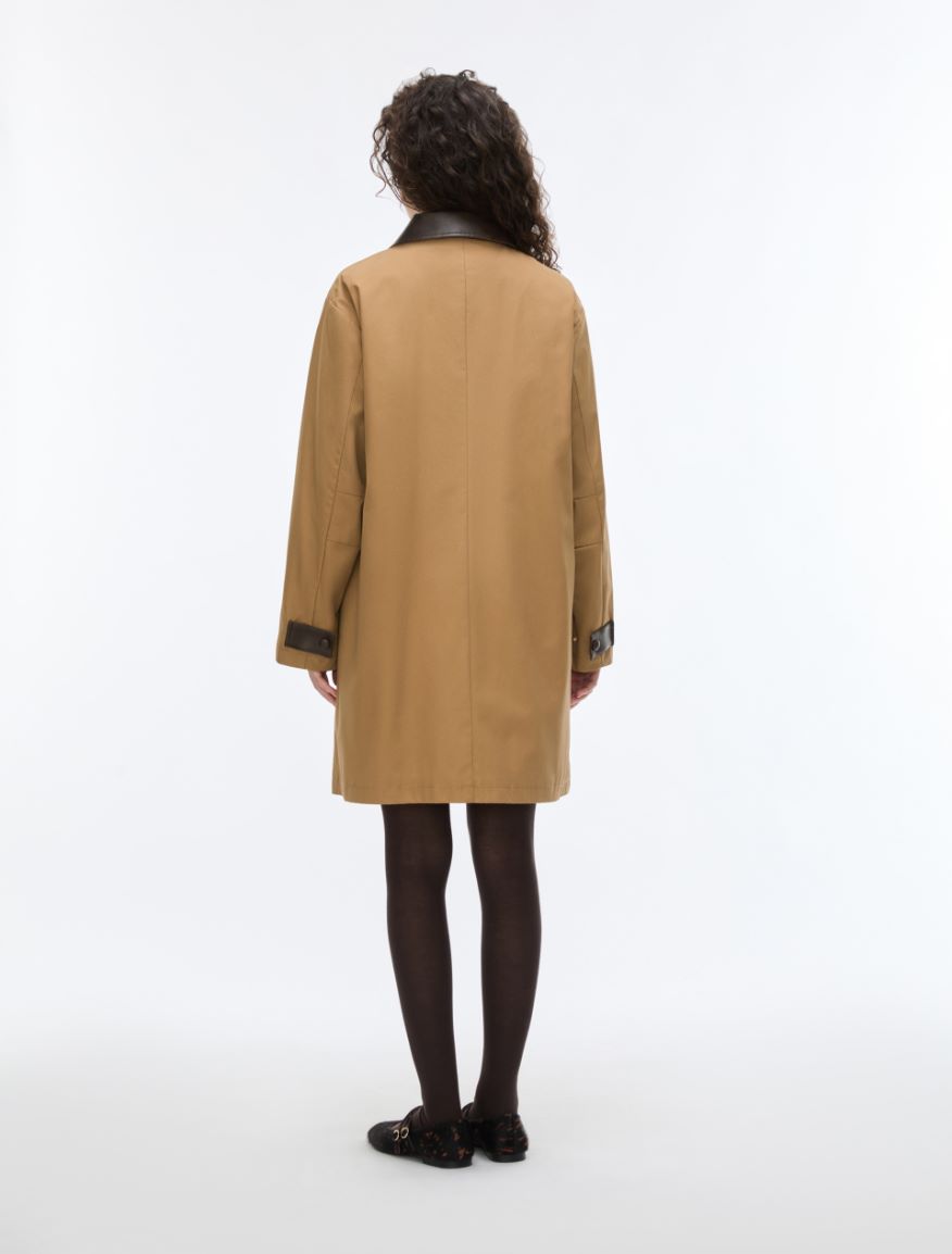 Straight-fit trench coat - BEIGE - iBlues - 2