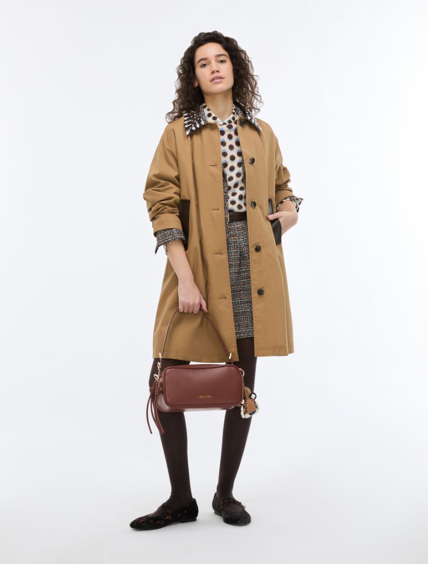 Straight-fit trench coat - BEIGE - iBlues