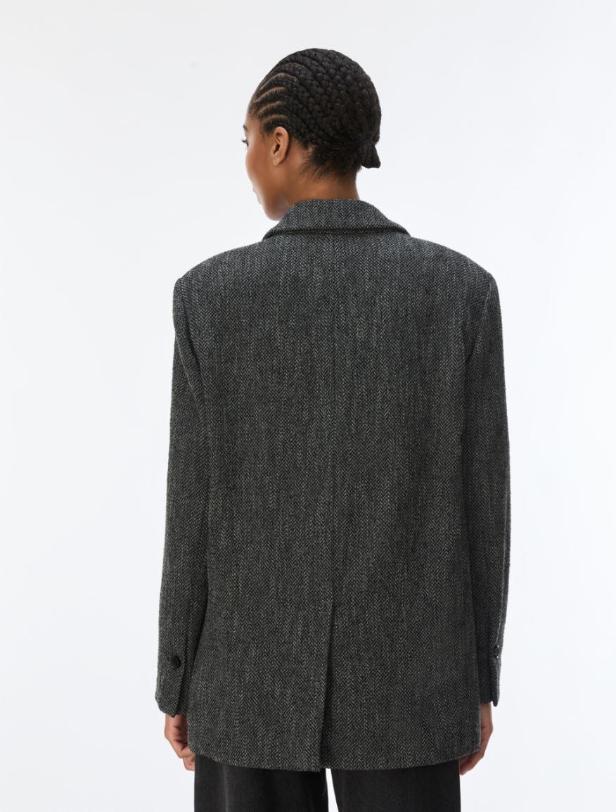Tweed jacket - BLACK - iBlues - 2