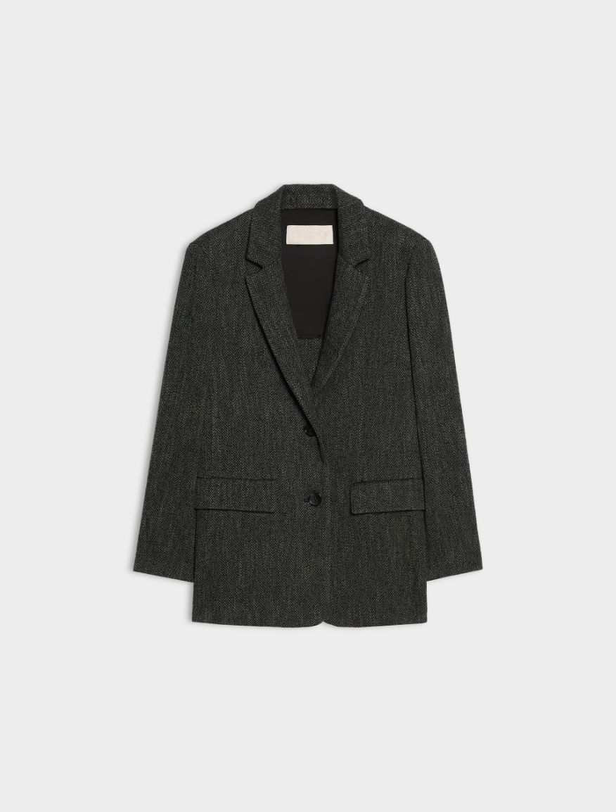 Tweed jacket - BLACK - iBlues - 5